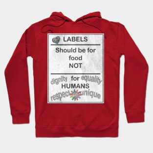 Autism Awareness & Equality Quote No Labels Anti Bullying Gifts Hoodie